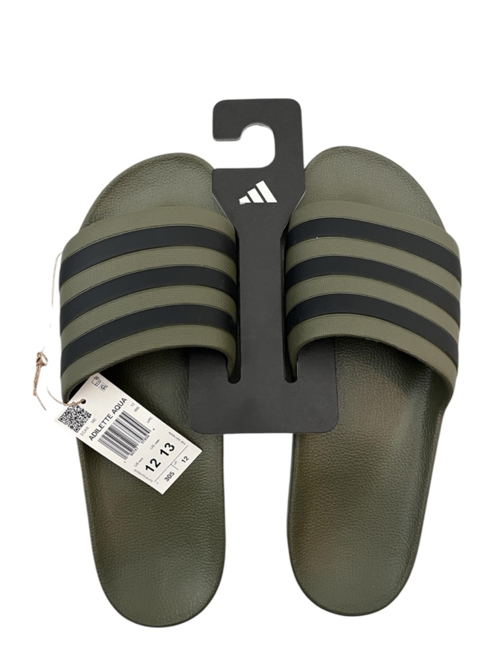Adidas Unisex Adilette Aqua Slides Dark Green M12 W13 NEW
